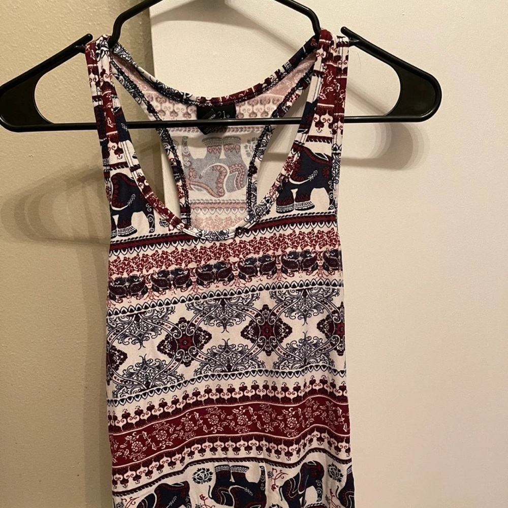 Boho hippie racer back tank top